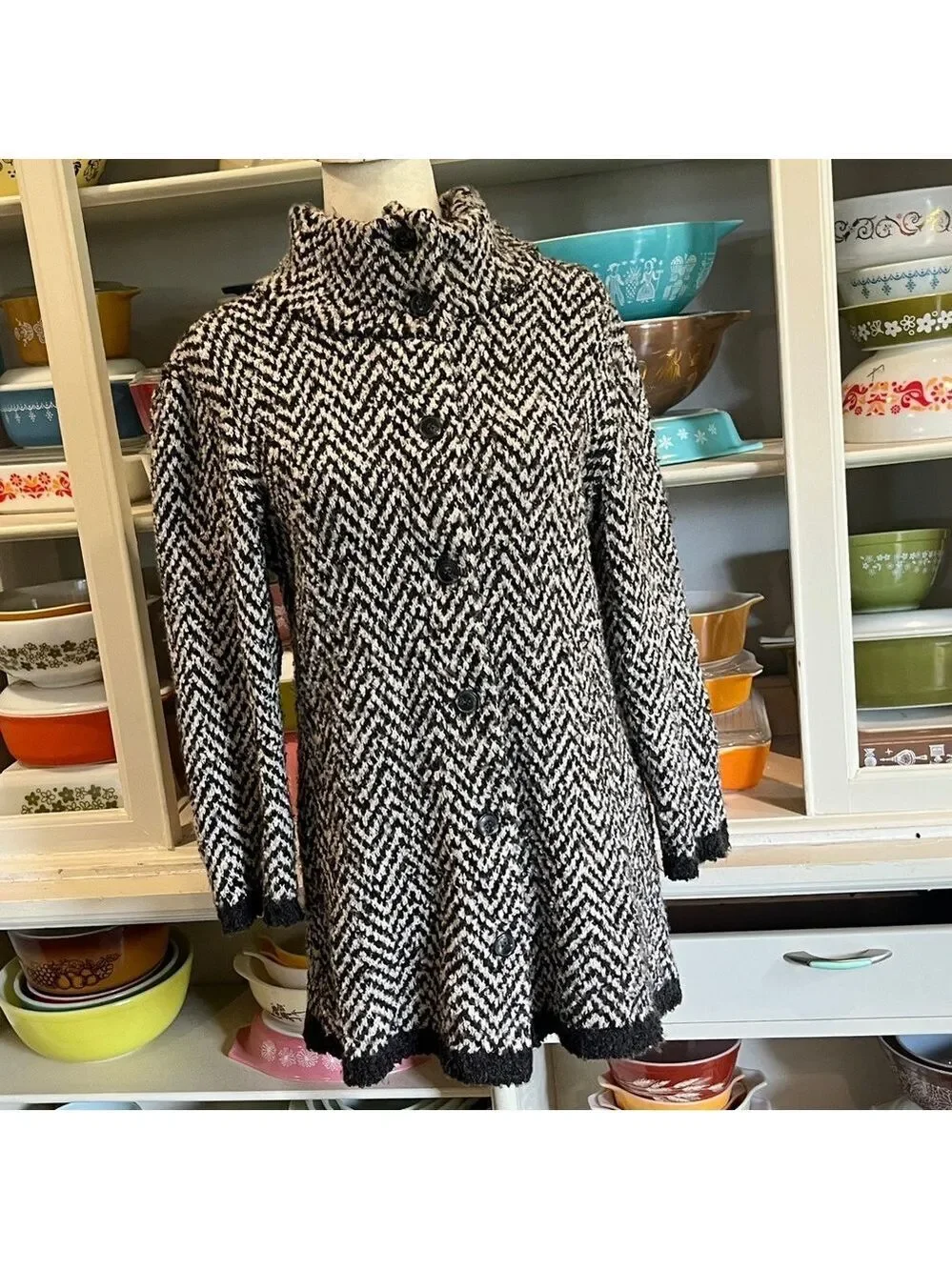 Skovhuus Italian Button-Up Sweater Jacket - Size Small